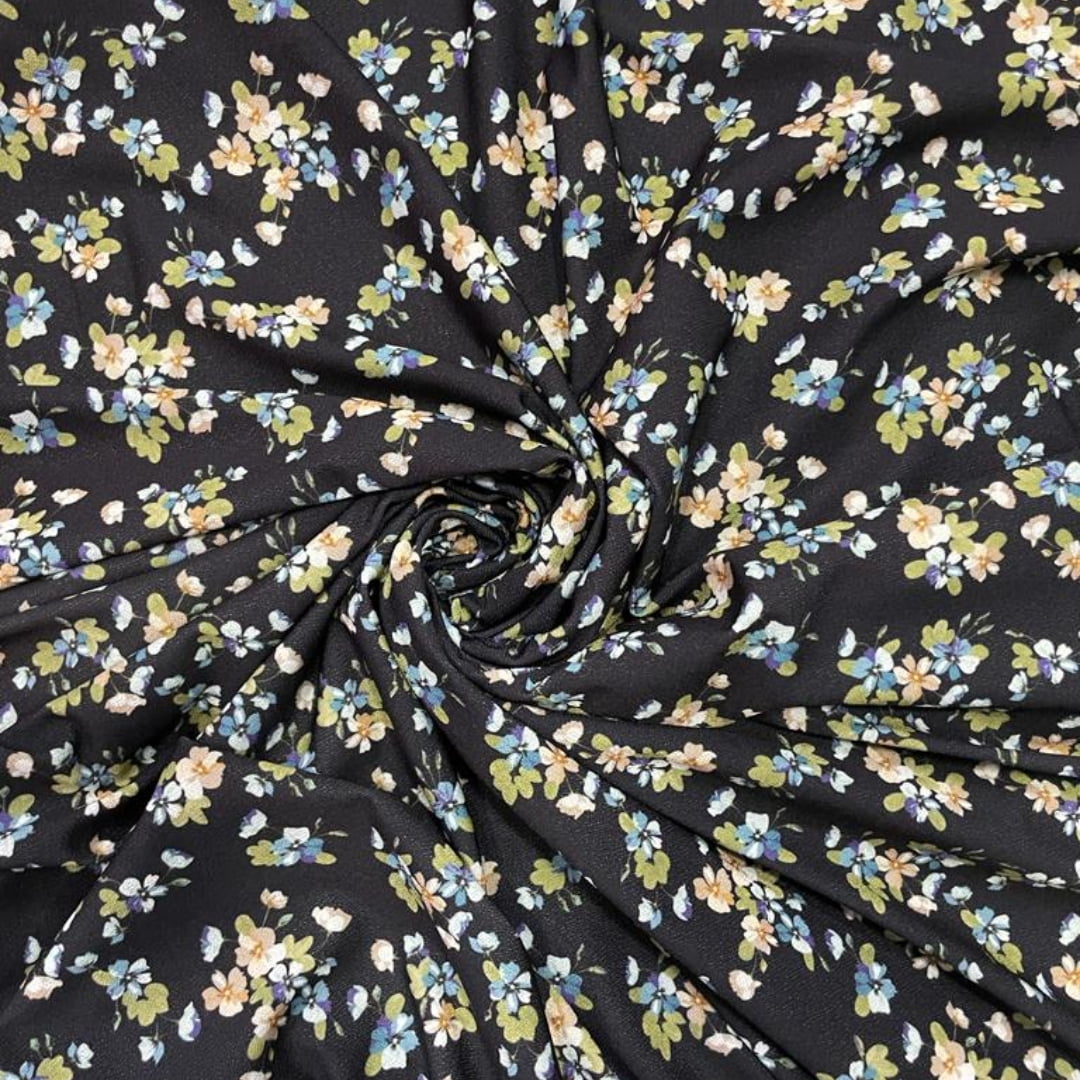 MALHA CREPE ESTAMPADA MINI FLORAL