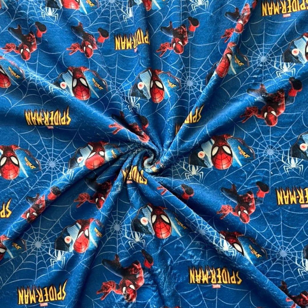 FLECEE PREMIUM HOMEM ARANHA AZUL