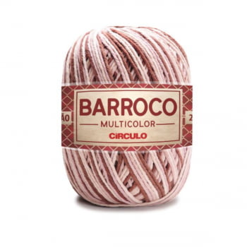 Barbante Barroco Multicolor Círculo - 200g | Cor  9360 - CAFE