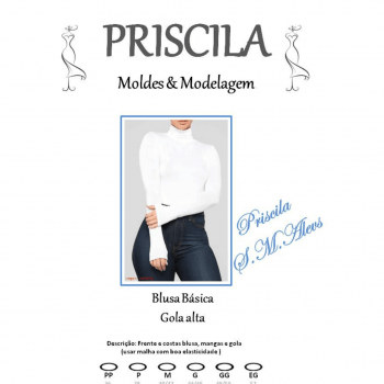   MOLDE blusa basica gola alta (feminina)