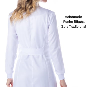 JALECO FEMININO ACINTURADO PUNHO