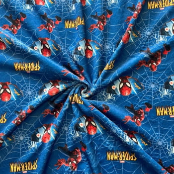 FLECEE PREMIUM HOMEM ARANHA AZUL